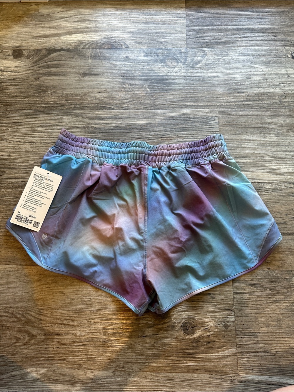 NEW with tags! Hotty Hot HR Short 2.5" *Lined Chroma Drift Blue Multi / Size 14 - Picture 4 of 5